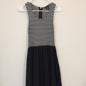 black and white dress